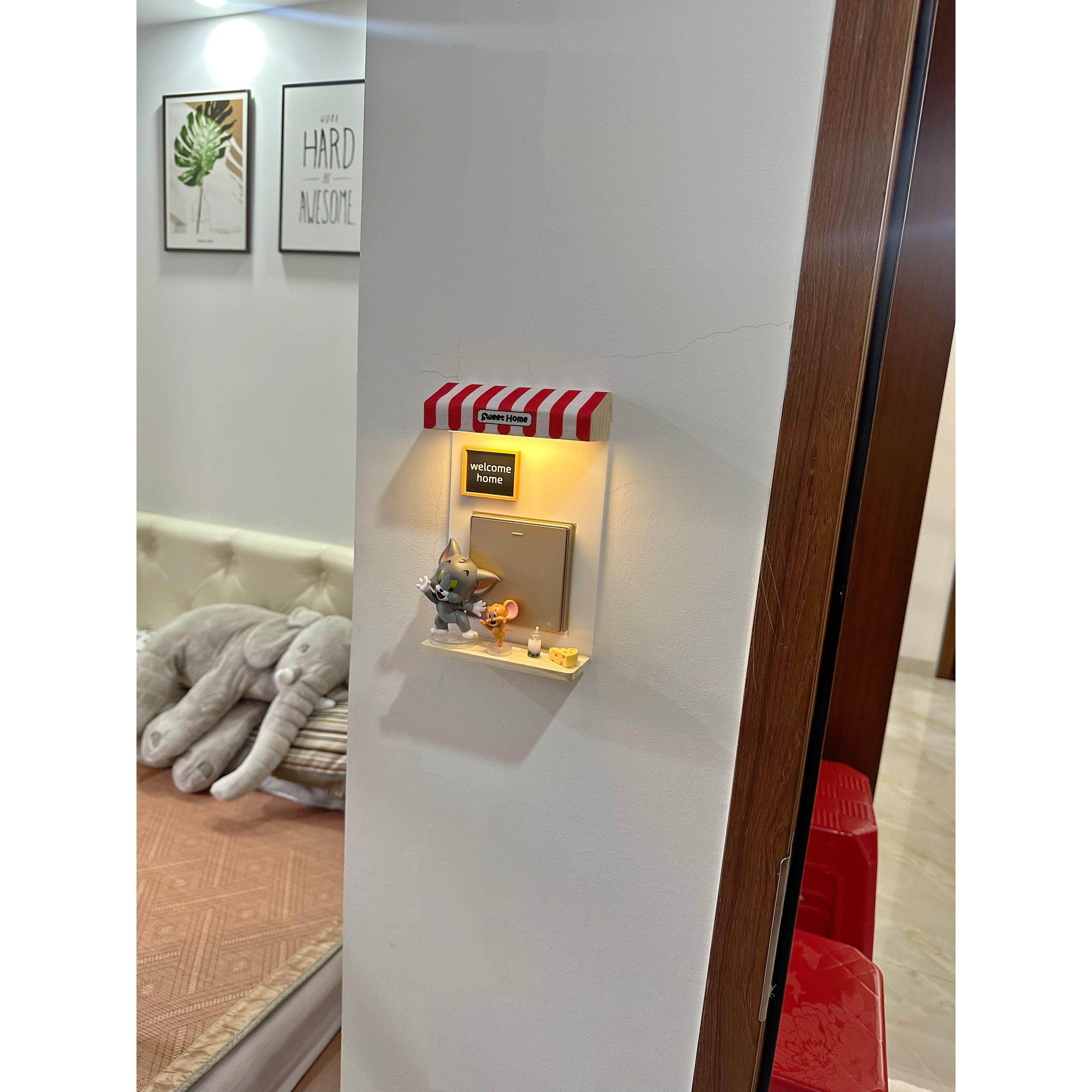 开关贴纸装饰墙贴纸家用电源插座盖丑陋简单面板美化框架边框保护