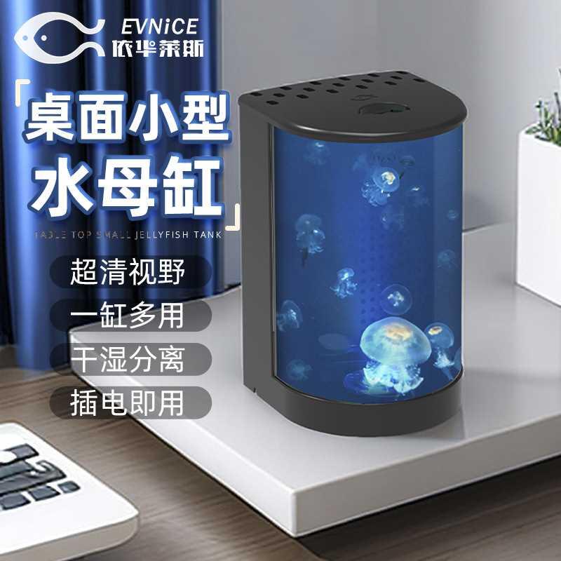 半圆形桌面专业小水母缸鱼缸赤月海月大西洋水母小型观赏水母缸