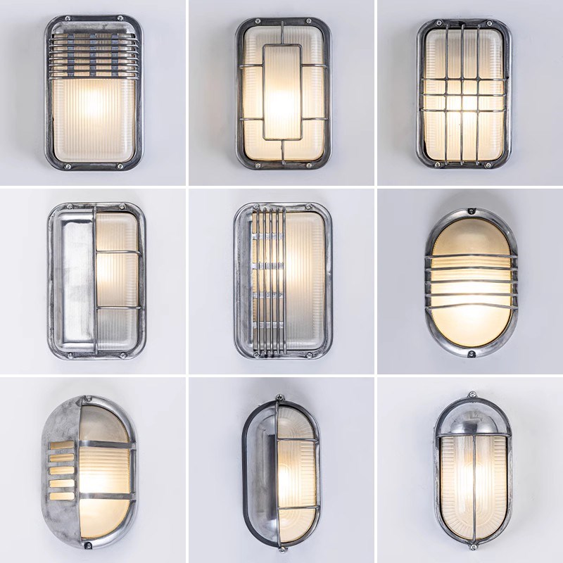 美式复古工业风户外o壁灯庭院露台门口室外防水防锈咖啡馆铸铝墙