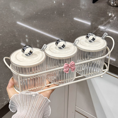 网红厨房调料罐调料盒组合套装一体多格盐味精调T味罐调料品收纳