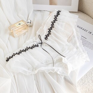 少女花边蝴蝶结2024新款 网纱内裤 棉裆纯欲性感.透明三角 薄款 夏季