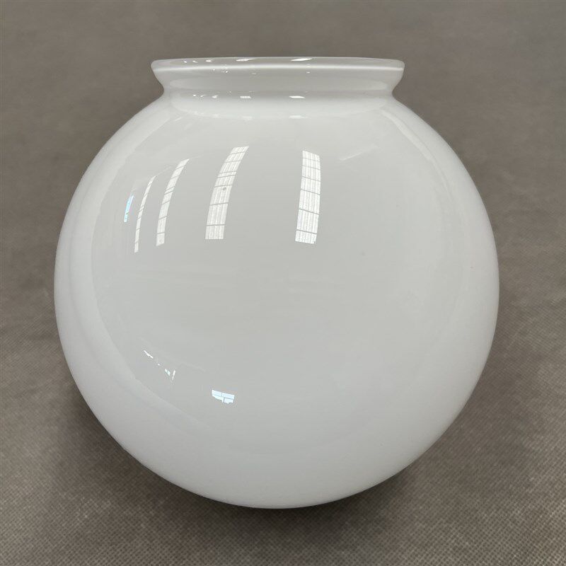 单口圆球奶白亮面玻璃灯罩球形灯罩配件灯壳床头台灯吊.灯圆形灯