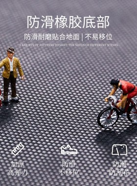 高品质入户门地垫丝圈蓝色进门口家用脚垫门外除尘U垫防滑耐脏地