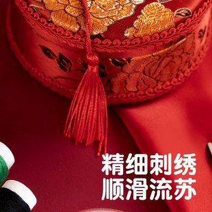 物品女方红色婚庆用品大 结婚针线盒包家用高端备婚嫁妆陪嫁套F装