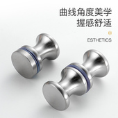 304淋不锈钢浴房拉手浴室玻璃门把手移门推拉门球V圆形单孔小拉手