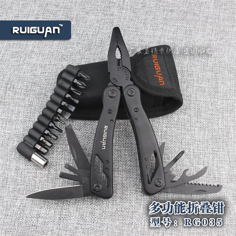 多功能折叠钳子户外组合刀随身便携装备J套装万用工具野外生存用