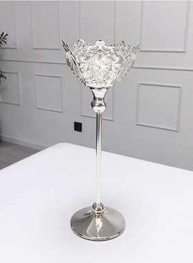 4374欧式蜡烛台时尚婚庆婚礼甜品台客厅摆设 浪漫烛光晚餐摆件