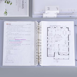 a4卡册9孔资料册专辑小卡九宫格4宫格8格横长条镭射票内页收纳册