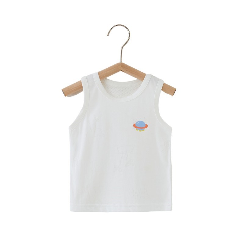 婴儿背心夏季薄款吊带马甲男女小童后背网眼无袖背心上衣宝宝衣服