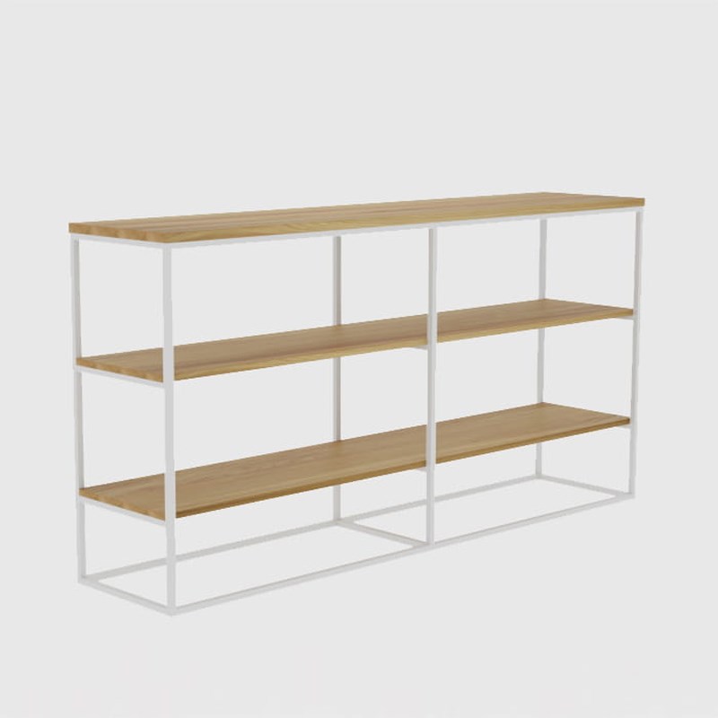 简约铁艺实木沙发后长条置物架多层书架厨房收纳储物隔板玄关窄桌