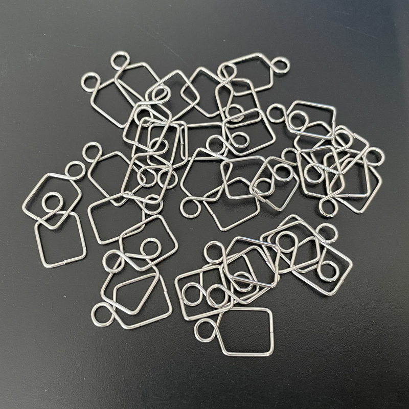 水晶灯饰配件不锈钢门字扣挂球器diy水晶珠帘挂坠扣灯具五金挂钩