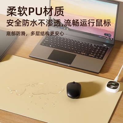 加热鼠标垫发热桌垫办公室桌面加热暖手鼠标暖垫子电热冬天加热垫