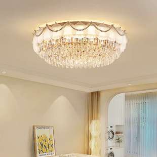羽毛水晶灯法式 奶油风大气客厅灯轻奢卧室吸顶灯餐厅中山灯具2025