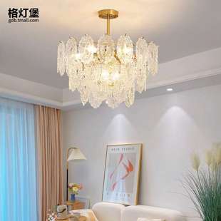 法式 灯具 轻奢水晶吊灯后现代主卧室客厅灯简约现代网红2024年新款