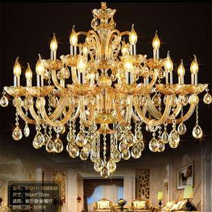 欧式 楼梯别墅大吊灯 蜡烛水晶吊灯奢华大气客厅卧室餐厅创意灯复式