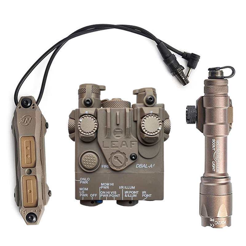 海外版DBAL-A2红绿IR镭射指示器M300A/M600C战术电筒双控鼠尾套装