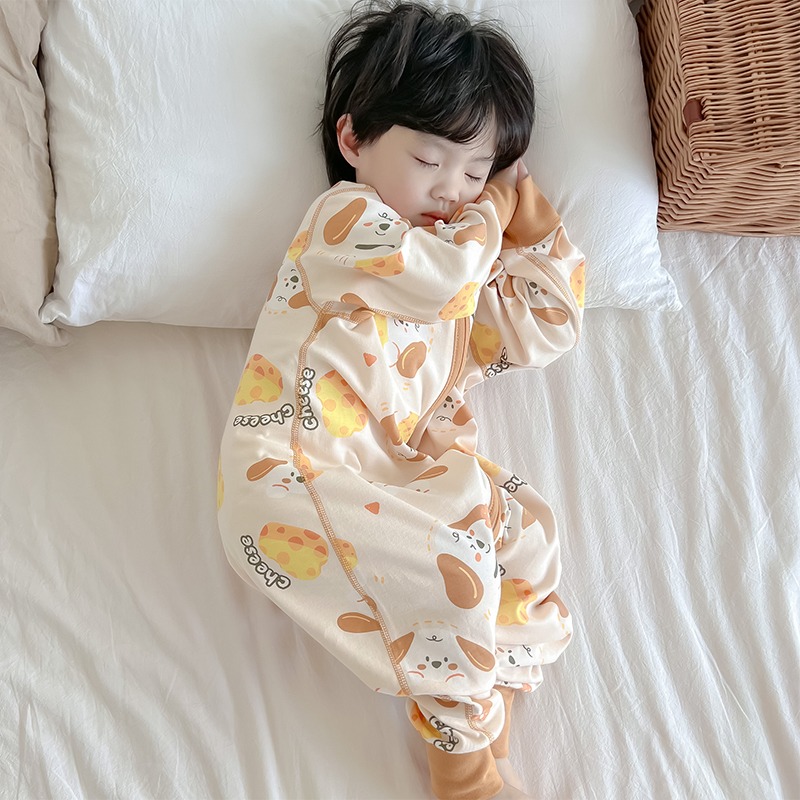男童睡衣夏c款2023新款儿童防着凉宝宝连体夏季纯棉薄款男宝女童