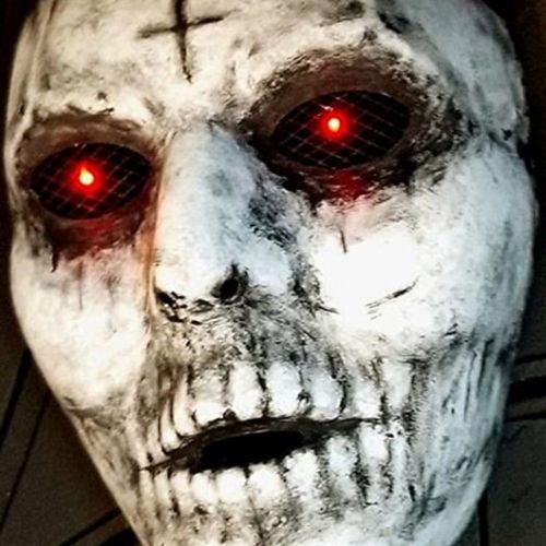 万圣节恶魔led发光面具男鬼屋A密室逃脱恐怖道具杀手死神面罩全脸