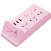 多功能插座手机无线m充电器通用智能插板立式 桌面支架面板多孔usb