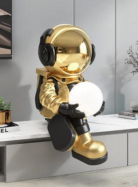 潮玩宇航员摆件客厅电视柜地台灯C家居饰品卧室太空人乔迁新居礼