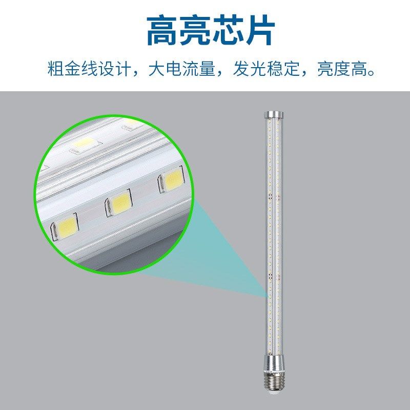 加长长条形铝材LEDo玉米灯4面发光灯管草坪庭院灯壁灯E27螺口光源