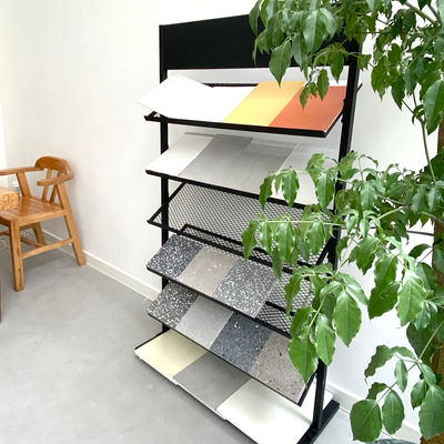 石材样品展示册架色卡橱柜门色板落地摆放样块P瓷砖架铝扣板集成