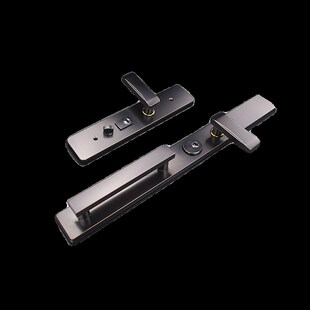 304不锈钢农村别墅门锁对开防盗门把手036加长版U厚大门拉手双开