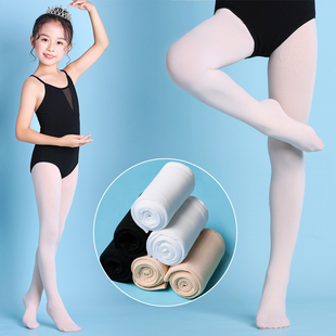 儿童连裤袜女童打底n裤练功专用跳舞白色丝袜超薄夏季薄款舞蹈袜