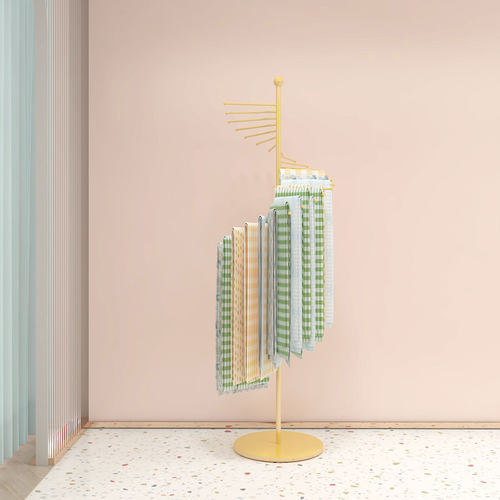 铁艺围巾架 g丝巾展示架 落地围巾架子挂围脖货架多功能收纳服装