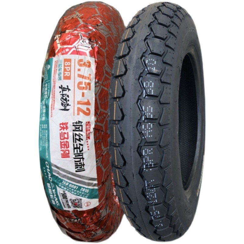 朝阳钢丝轮胎3.00/3.50/3.7u5-12电动三轮车外16x300一350/375/40