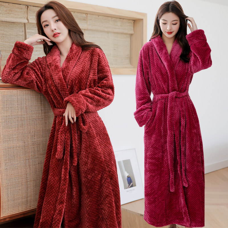 睡袍男冬b加厚加长款睡袍男士秋冬新品法兰绒冬季双面加绒浴袍女,女士内衣/男士内衣/家居服,睡袍/浴袍,淘宝优惠券,粉丝福利购,淘宝优惠卷