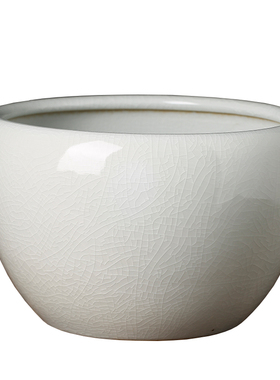 睡莲碗莲盆缸专用陶瓷大号土培植物 一叶莲荷花盆铜钱Z草水培器皿