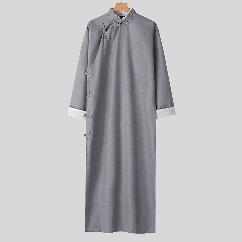 中式长衫男女民国k风长袍长褂茶服马褂唐装礼服立领相声服表演出