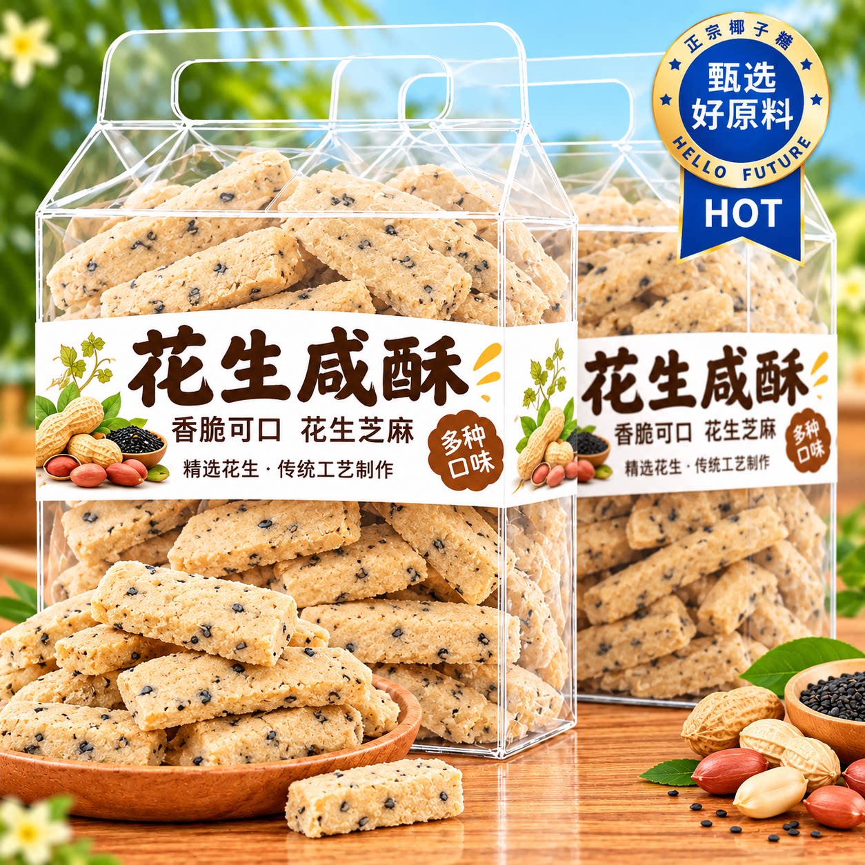 闽南特产花生咸酥古早味咸甜交织入口即化糕点解馋休闲零食旗舰店