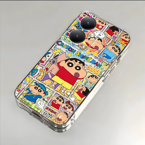 格子小新适用于vivoY35+手机壳Y35新款V2279A全包防摔y35保护套Y35M+可爱男女Y35M透明小众卡通ins风专用外壳