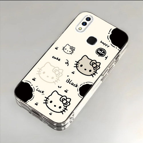 黑白猫咪适用于vivoX21屏幕前后指纹手机壳X21i新款x21UD全包防摔保护套x21s可爱男女X21A小众透明专用外壳