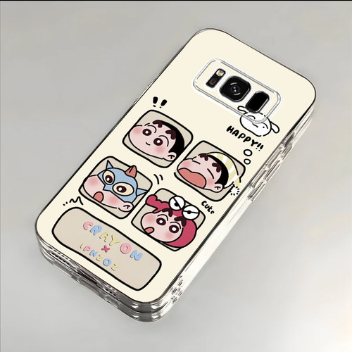 四宫格小新适用于三星S8手机壳s8+新款SM-G950U全包防摔保护套GalaxyS8plus可爱搞怪男女款透明ins风专用外壳