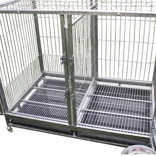 中小型犬笼 110子母型大型犬养殖繁殖笼子 家用宠物狗笼子带隔断
