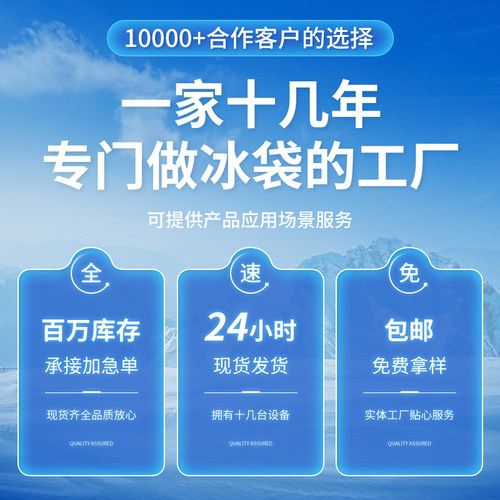自吸水冰袋快递专用冷冻重复使用商用泡沫箱冷藏保温包一次性家用