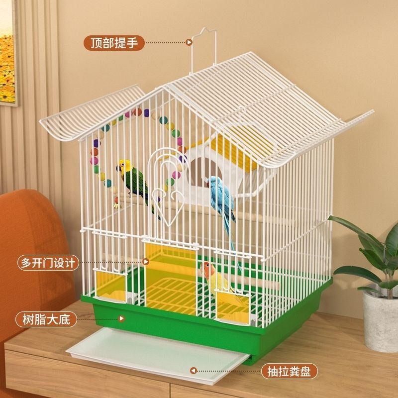 新型鸟笼鹦鹉笼生态别墅不锈钢斑鸠2024新款家用室内活鸟笼