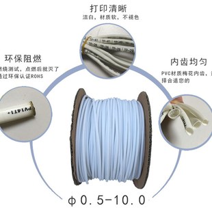 PVC白色亚光阻燃号码管 硕方/丽标号管机打印梅花内齿套管1.5/2.5