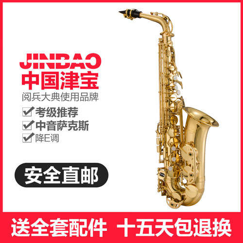 津宝降E调中音萨克斯初学者成人儿童黄铜管乐器JBAS-601