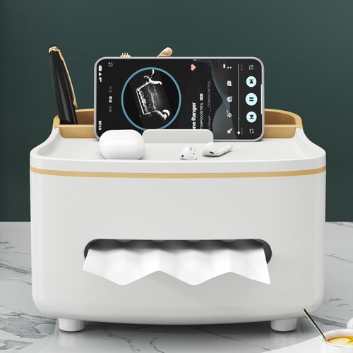 纸巾盒客厅高档纸巾盒茶几多功能遥控器收纳家用桌面创意摆件