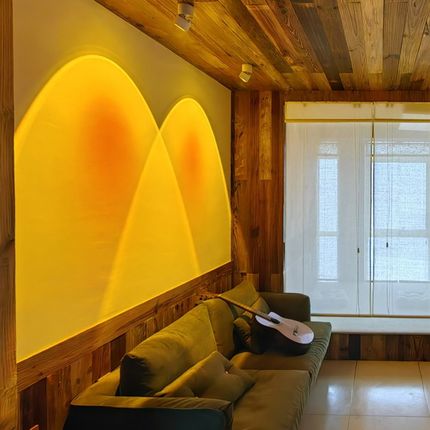 日落灯氛围灯led网红明装吸顶射灯玄关走廊过道背景墙装饰夕阳灯