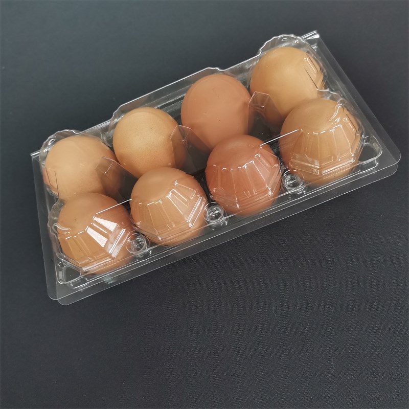 中号8枚10枚15枚一次性透明塑料鸡蛋托 鸭蛋土鸡蛋包装盒标签贴纸