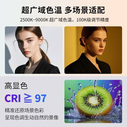 MAMEN C02补光灯便携摄影LED外拍平板灯25W 40W口待机型