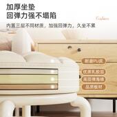 万向轮小凳子家用板凳客厅沙发坐凳换鞋 凳靠背带轮小椅子滑轮矮凳