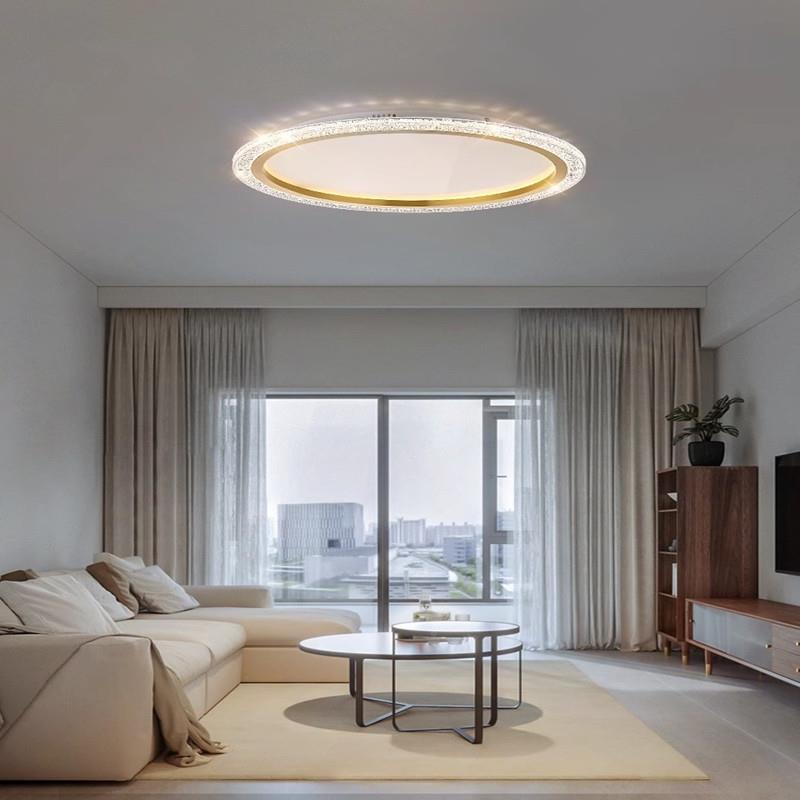 全光LWE谱眼客厅灯轻奢简约室水厅晶卧灯智能护客书房吸顶中山灯