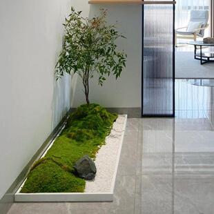 铁艺造景花盆长形LOE面不景观绿植苔藓方托盘花器室内装饰锈钢花