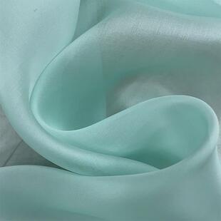 吉第华都1mm桑蚕丝欧根缎天蚕缎12姆米生丝布缎料2真丝光亮网纱面